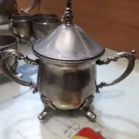 سرویس قهوه خوری عتیقه تک تک تک( فلزی)