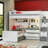 تخت دوطبقه با فایل سه کشابه/ اقساط