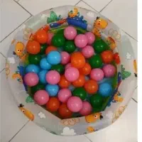 لیف و کلاه و سرلاک خوری کودک و استخر بادی با توپ