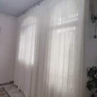 پرده حریر شیری ترک