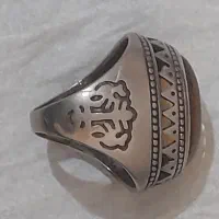 انگوشتر نقره  عقیق زرد