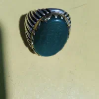 عقیق سبز رکاب نقره اصل قدیمیج