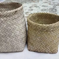 دوعدد جای گلدان حصیری