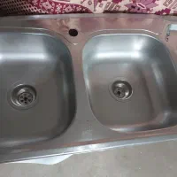 سینک تمام استیل دوکاسه بزرگ