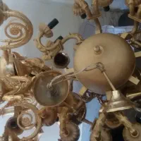 فروش  لوستر برنزی برنجی ضایعات آیینه شمعدان خرید