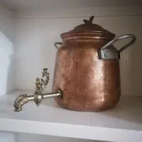 کتری مسی کلکسینی با شیر برنجی
