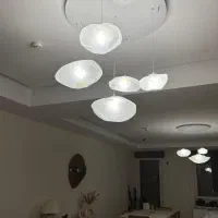 لوستر مدرن ابری پنج حباب