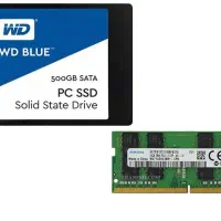 رم 16 گیگ سامسونگ DDR4 و هارد SSD 500 گیگ WD