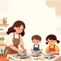 ورکشاپ سفالگری با دست