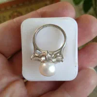 انگشتر مروارید نقره زنانه