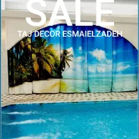 پرده چاپی طرح ساحل دریا