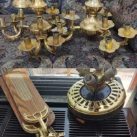دو عدد لوستر و پنکه سقفی لوستر دار