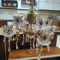 ۴عدد لوستر کاملا برنز پرنور با لاله و آویز زیاد