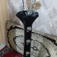 گلدان شیشه ای بلند نو