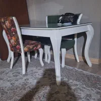 میز تک ۶ نفره سفید