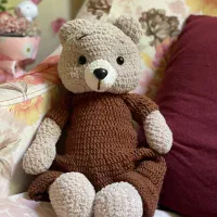 عروسک خرسی بافتنی جنس سافتی