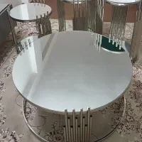 میز جلومبلی و عسلی تمام استیل و آینه