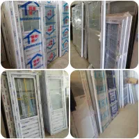 درب چوبی آکاردیون5033 انباری پنچره دو جداره203