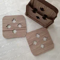 شش عدد زیر لیوانی همراه با استند