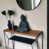 کنسول طرح چوب و فلز مدرن ماتریس