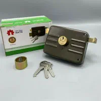 قفل حیاطی ایساتیس مغزی برنجی کلید برنجی