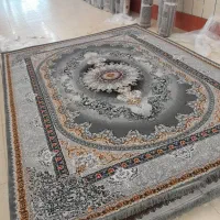 فرش حلال بهشت کرم طوسی فیلی دودی