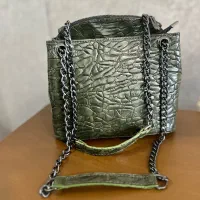 کیف زنانه شیک طرح کروکودیل یشمی - نو