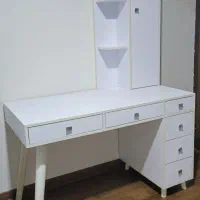 میز تحریر و کار مدرن مینیمال + کتابخانه/شلف