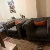 دو عدد مبل تک نفره جستر خاکستری