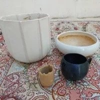 ۴ گلدان سرامیکی و فیلامنتی