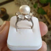 انگشتر مروارید نقره زنانه