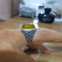 انگشتر نقره با سنگ اصل شرف الشمس