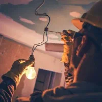 برقکار نصاب لوستر هالوژن سیم کشی اتصالی نصاب پرده