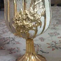 ظرف میوه برنجی و شکلات خوری پایه دار