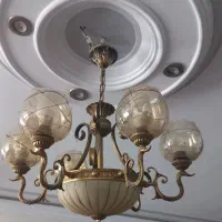 لوستر پنج شعله برنج