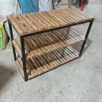 جاکفشی تمام چوبی وقفسه...