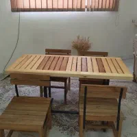 میز و صندلی چوب راش ( روسی )