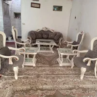 مبل پلیمری ماندگار با میز نهارخوری