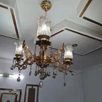 لوستر و دیوارکوب طلایی براق نو