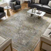 فرش طلاکوب گل‌برجسته لوکس