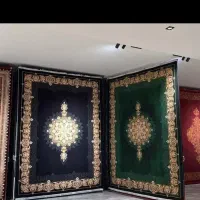 فرش افشان سبز بدون هاشیه سبک خلیجی 1500شانه