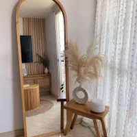آینه قدی گنبدی سایز 75*175 بزرگ چوب«امید دکور»