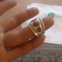 انگشتر نقره یاقوت. برمه