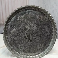 سینی مسی قدیم قلمکاری