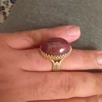 انگشتر طلاروس عقیق اصل جگری