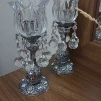 یک جفت شمعدان نقره ای