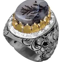 انگشترنقره شجرقائن بارکاب دستسازمعاوضه بارینگ207mc