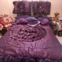 روتختی ساتن.بنفش.۴ تیکه.نو باز نشده