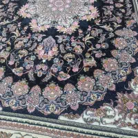 یک جفت  فرش ۱۲ متری گل برجسته