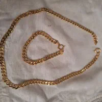 زنجیر و دستبند طلا ۱۸ عیار . کارتیر زنانه